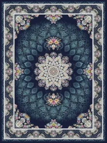 فرش 700 شانه طرح تایماز مشکی