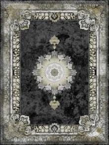 فرش 700 شانه طرح کهربا مشکی