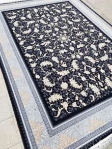 فرش 700 شانه طرح نگار سرمه ای