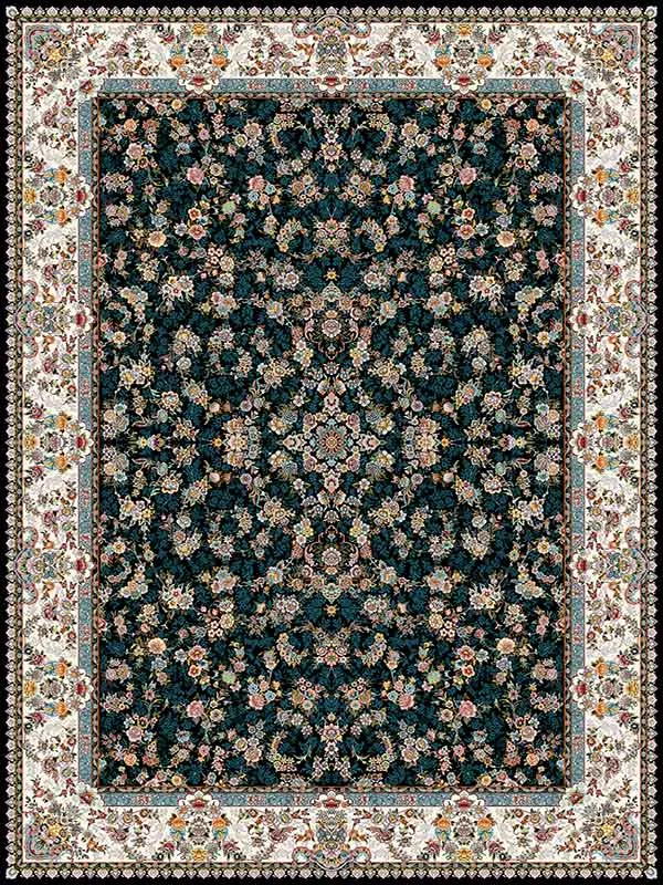 فرش 700 شانه طرح آرمیتا مشکی