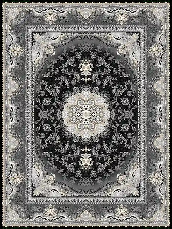 فرش 700 شانه طرح ارمغان سرمه ای