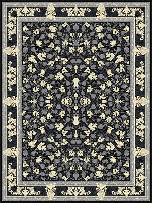 فرش 700 شانه طرح راوُک مشکی