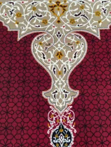 فرش سجاده ای قرمز طرح تینا