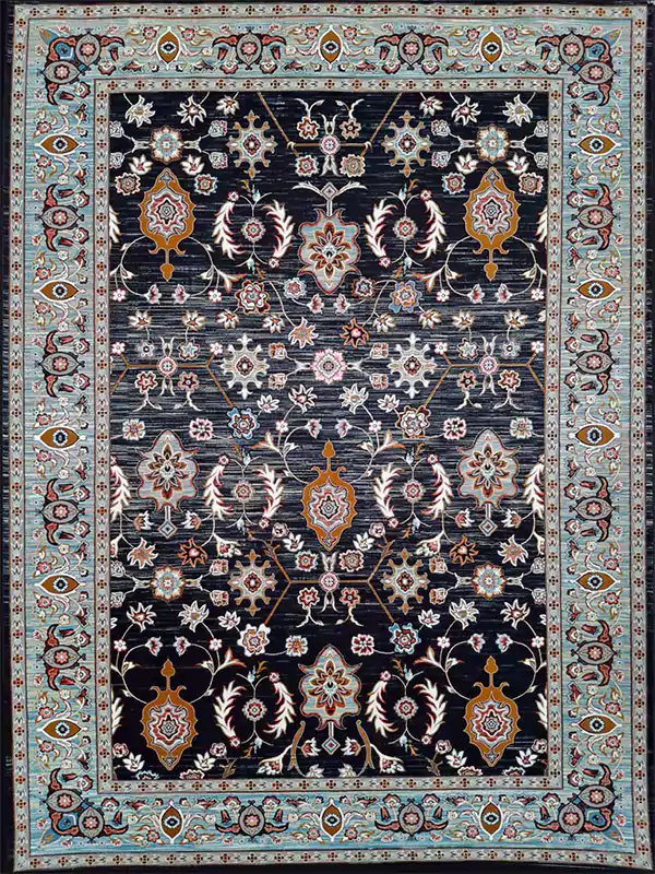 فرش سلطان آبادی طرح سانا سرمه ای