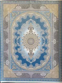 فرش 1200 شانه طرح کارن آبی