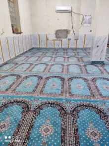 فرش سجاده ای مسجدالنبی دلگان 700 شانه تراکم 2550