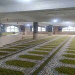 فرش سجاده طرح سماوات سبز مسجد امام حسن مجتبی میرسرا فومن