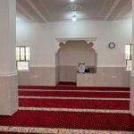 فرش سجاده ای 500 شانه تراکم 1000 مسجد فاطمه الزهرا شهرستان لارستان استان فارس