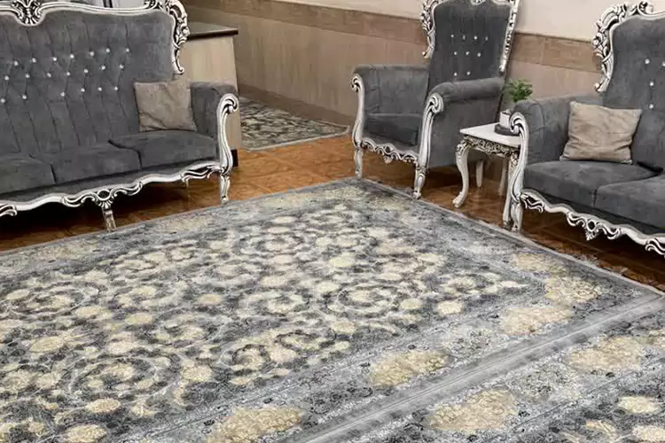 ست فرش و مبل؛ ست فرش فیلی با مبل طوسی