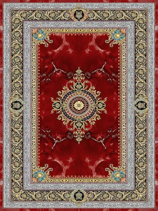 فرش 700 شانه طرح ژیوا قرمز